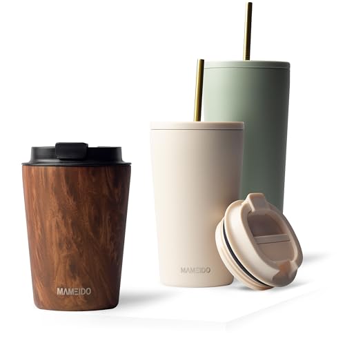 MAMEIDO Mug Isotherme 350ml - Thermos Café étanche en acier