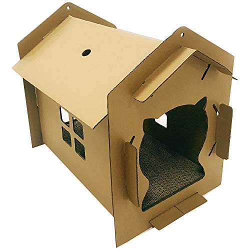 Maison pour chat carton brut