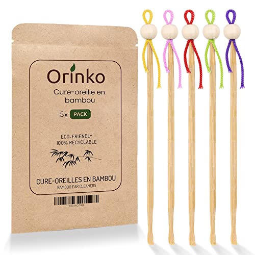 ORINKO - Oriculi en Bambou 5x - Cure Oreille Écologique