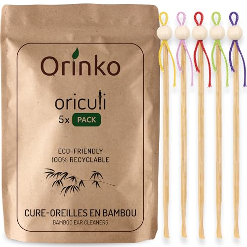 ORINKO - Oriculi en Bambou 5x - Cure Oreille Écologique