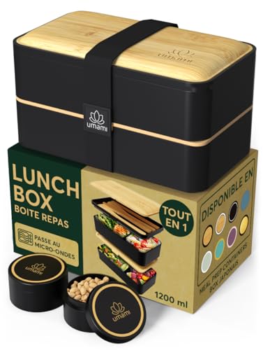 Umami Bento Lunch Box, 2 Pots à sauce & couverts