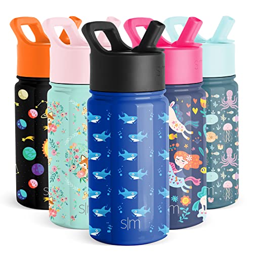 Simple Modern Kids Water Bottle with Straw Lid, Insulated Stainless